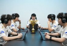 Capa mostrando campeões de League of Legends em pleno combate estratégico