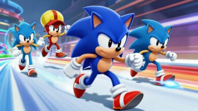 Capa ilustrando Sonic Rumble com personagens do jogo em ação, efeitos de velocidade e cores vibrantes